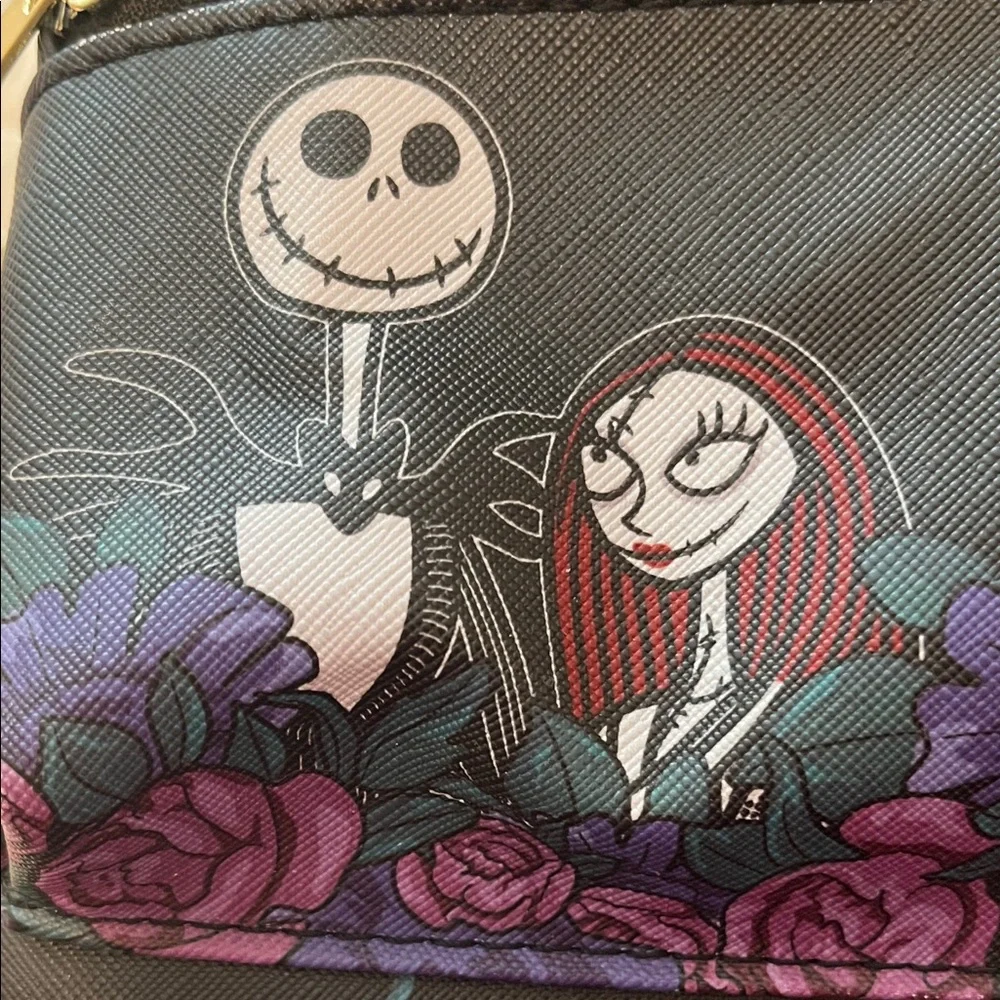 Disney Nightmare Before Christmas Black and Purple Mini Backpack - Jack & Sally
